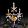 Lampa ścienna w stylu europejskim luksusowa sypialnia przyśród nora ktv świeca k9 kryształ 1/2/3 głów