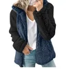 Frauen Pelzmantel Warme Mit Kapuze Jacke Winter Zipper Casual Patchwork Loos Mode Faux Pelz Parka Fleece Plus Größe 5XL