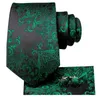 Laço amarra a gravata de casamento de seda de seda verde preto para homens Handky Bufflink Garol de galhos de moda Fashion Business Dropship Hi-Tie Designerbow Bowbow