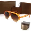 Womans Sunglasses Luksusowe męskie okulary słońca Ochrona UV Mężczyźni Designer Gradient METAL MATE MODA KOBIET KOBIET WYKŁADY Z Pudełkami Glitter2008 047