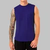 2022 Summer Quick Dry Mesh Fitness Tops T-shirts For Men Outdoor Running Training Sports Sleeveless Tees 22-BX