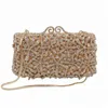 Factory wholale Hollow out metal hard shell evening bag ladi Luxury Dinner Bag starfish clutch purse