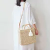 Evening bag Fashion Rattan Hollow Wooden Handbags Natural Colors Straw Bags For Shopping Casual Baking Lady Shoulder Bag 20220607