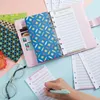 Notepads A6 PU Leder Notebook Binder Budget Planer Organizer Deckung 12 Umschlagstaschen und Stücke Ausgabenblätter