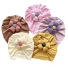 Berretti in cotone per neonati a fiori Berretti Berretti morbidi elastici Cappello per bambini Cappelli turbante per neonati