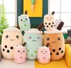 Cartoon Cute Bubble Tea Plush Toy Stuffed Animal Cute Food Cup Milk Boba Plush Soft Cushion Birthday Gift