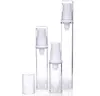 5 ml 10 ml 15 ml voyageant cosmétique bouteille emballage vide pompe sans air bouteilles en plastique vide pression pulvérisation crème pour les yeux lotion maquillage emballage pour voyageur