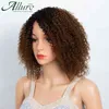 Hair Wigs Brown Afro Kinky Curly Human para Mulheres Negras Brasileiras Máquinas Full Curl Cheap Bob Allure 220722