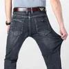 Grade High Jeans Men's Spring and Summer Fashion Brand Pure Cotton Busin Loose Straight Elastic Thin
