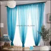 Transparent White Tle Curtains For Living Room Bedroom Kitchen Short Small Voile Sheer Modern Window Treatments Drape Drop Delivery 2021 Cur