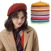 Women's Wool Beret Female French Beret Caps Custom-made Logo Vintage Party Painter's Hats Plain Solid Fashion Winter Autumn Woolen Berets Ear Muff 31 Colors