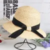 Chapeau d'été pour femmes plage raphia paille chapeau de soleil panama fedora casquette large bord Protection UV femme