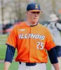 XflspCollege Maillot de baseball personnalisé Illinois Fighting Illini Branden Comia Ryan Hampe 17 Justin Janas 18 Kellen Sarver 25 Nathan Lavender 35 Andrew