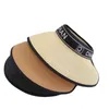 Ball Caps style small fragrance wind empty top straw hat women's fashion trend roofless sunscreen Sun Beach Hat TL5N