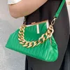 Mode Triangle conception épaisse chaîne en métal épaule sac à bandoulière pour les femmes 2022 marque de luxe sac à main grande fête Cluth