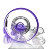 Bangs en verre givré violet foncé-vert pomme de douche à œufs fab perc Bangs en verre moulu avec joint femelle de 14 mm recycler les plates-formes pétrolières narguilés deux fonctions