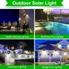 Solar LED Light Outdoor Wall Lamps med sensor Vattentät solljus Powered 3 lägen Spotlight Terrass Patio Garden Decor