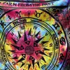 Astrologie Tie kleurstof tapijtwand hangende sterren zon totem kamer decor hippie hekserij tapijtmandala tapijt Jezus Gobelin tapiz J220804