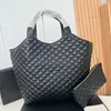 Handväska med stor kapacitet Icare maxi Shoppingväska LOULOU-väska Strandväskor Äkta läder Damväskor Designer Gitter Handväska resor Crossbody-axelplånbok 38 CM