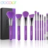 Docoleor 10pcs Makeup Brushes Stet Foundation Powder Beaftler Blush Eye Shadow Highlighter Tool 220527