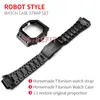 GRefit DW5600 GWB5600 Alloy Bezel Strap Mechanical Style Robot Watchbands GB5600 GMWB5000 Metal Case MechWarrior 220706