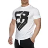 Mens T-shirts 2024 Varumärkeskläder Män Gym Troar Bomull T-shirt Mens Fitness Homme T-shirt Summer Tees Tops