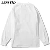 LENSTID Autunno Uomo Oversize Manica Lunga Magliette Hip Hop Grafica Lettera Stampa T-Shirt Streetwear Harajuku Cotone Casual Top Tees T220808