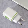 2 portas USB Gotas de água de água Charger de celular CARGA ADAPTADOR DE ENERGIA DE POWER DE VIAGENS US European UK 2.1A Chargers