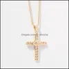 Pendant Necklaces Pendants Jewelry Design Christian Cross Copper Micro-inlaid Zircon Single Layer Clavicle Chain Retro Temperament Persona
