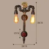 Wall Lamp Creative Retro Personality Clock Cafe Bar Lights Industrial Wind Restaurant Balcony Loft Wrought Iron Sconce BraWall