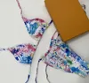 Home Textiel Mode Dames Bikini Badpak Pak Textiel Kleurrijke Letter Gedrukt Dames Badmode Reisfeest Dames Moet Badpakken