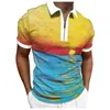 Herren-Poloshirts, weiße Tunika, T-Shirts für Männer, Frühling und Sommer, Tops, modisch, Revers, Reißverschluss, lässig, kurzärmelig, lose Herren, schlichtes schwarzes Shirt