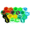 Récipients en silicone petite boîte de cire hexagonale storege pots de ménage bouteilles