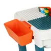 블록 어린이의 빌딩 블록 테이블 조정 가능한 아기 휴대용 다기능 장난감 저장 테이블 틀린 모양