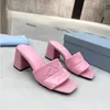 Designer Sandals Women High Heels Summer Leather flat Slippers Comfort Walking Sandal Sexy Party Slipper With Box 35-43