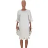2022 Plus size S-3XL Designer Jurken Dames sexy geplooide onregelmatige jurk één stuk rok losse club plus size kleding