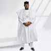 Ropa étnica HD ropa africana para hombres Bazin Riche Agbada bata bordada camisa pantalones 3 uds conjunto de talla grande Boubou Homme Musulman Ens