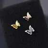 Stud moda coreana orecchini a farfalla opachi in oro rosa per le donne 2022 decorazioni ragazze designer di gioielli Stud Farl22