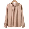 Women's Blouses & Shirts Women Casual Silk Blouse Loose Long Sleeve OL Work Wear Tops Plus Size S-4XLWomen's