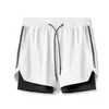 Running Shorts Mężczyźni 2 w 1 jogging sportowy trening fitness na siłowni Bermuda Szybkie suche spodnie mężczyzna 2022 Letni trening dna Ubranie 2228J