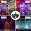 Snelle verzending 64/128leds Double Head Airship RGBW Pattern Stage Effect Lighting Projector DJ Disco Party LED -lichten voor Xmas