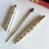 YAMALANG Luxury Quality Classic pen Long Thin Barrel Roller Ball Ballpoint Pen Stainless Steel Ragging Writing Smooth Office Stati203j
