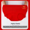 4Pcs Unterwäsche Höschen Frauen China Chinesische Rote Hohe Taille Baumwolle Mädchen Sexy Slip Nahtlose Plus Größe Unterhose Shorts Weibliche 220512