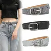 Leather Belts For Women Fashion Jeans Classic Retro Simple Round Buckle Female Pin New Denim Dress Sword Goth Luxury