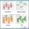 Carrot Shape Metal Clip Mini Bookmarks Pea Icecream White Radish Student Stationery Diy Hand Account Accessory Paper Guestbook Mes Drop Deli