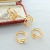 Cluster Rings Arrival Statement Paper Clip Opening Ring For Women Fashion Geometric Hollow Gold Color Finger Trendy Gift 2022Cluster