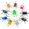 10pcs/Kit Soft Spider Bait Bass Fishing Lure Lifelike Skin Pattern Bionic Weedless Strong Plastic Body Barbed Hooks for Bass Snakehead Pike Trout K1650