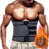 Men's Body Shapers Men's Sweat Sauna Vest Waist Trainer Shaper Neoprene Tank Top Compression Shirt Workout Fitness Back Support Gym Cors