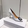 العلامة التجارية Dress Dress Shoes Designer 2023 Women's Shoes High High Cheels Sexy Pointed Toes 3cm Wedding Naked Black Shine Sister 35-42