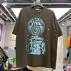 2023 T-shirts Mode T-shirts Galeries Depts Eye Print T-shirts Joint Designer Tshirt Vintage De Wash Lâche Col Rond Chemises Courtes 99P7